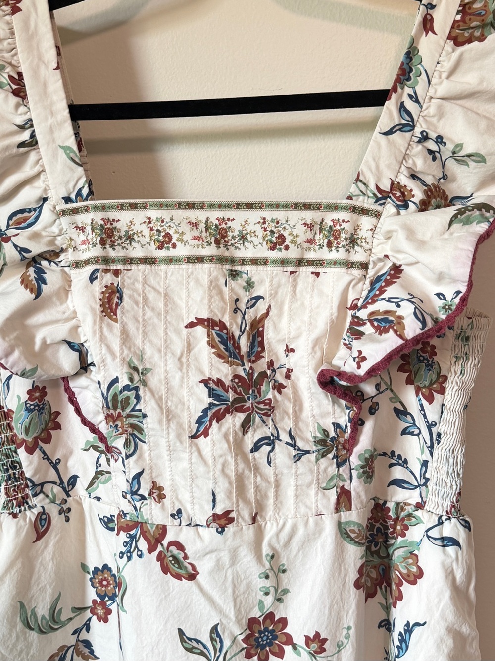 Tuckernuck Nora Dress terracotta chintz floral print ruffle sleeve midi sz M - Picture 7 of 9